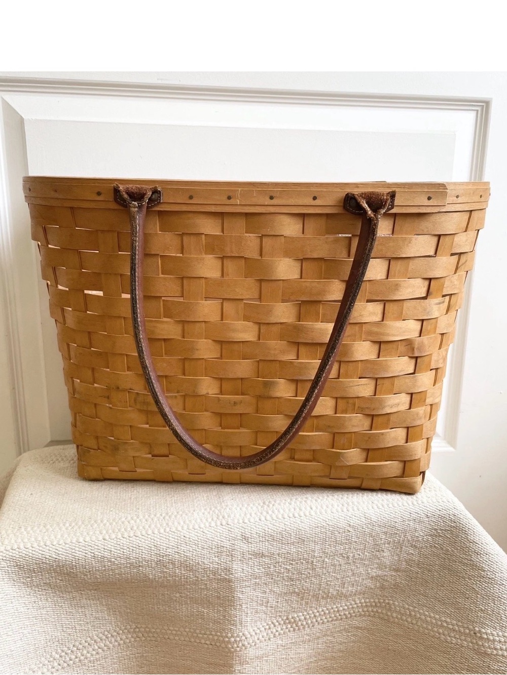 Longaberger Large Good Ol’ Summertime Boardwalk Basket 10564 W/ Protector 2001